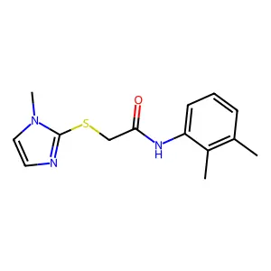 N-(2,3-dimethylphenyl)-2-[(1-methyl-1H-imidazol-2-yl)sulfanyl]acetamide structure