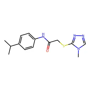 2-[(4-methyl-4H-1,2,4-triazol-3-yl)sulfanyl]-N-[4-(propan-2-yl)phenyl]acetamide structure