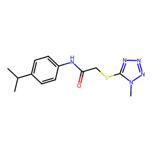 n-(4-Isopropylphenyl)-2-((1-methyl-1h-tetrazol-5-yl)thio)acetamide structure