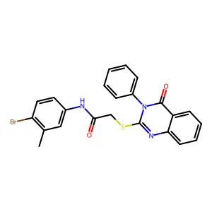 N-(4-bromo-3-methylphenyl)-2-[(4-oxo-3-phenyl-3,4-dihydroquinazolin-2-yl)sulfanyl]acetamide structure