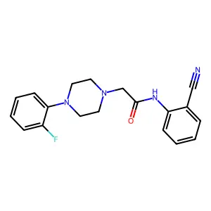 N-(2-cyanophenyl)-2-[4-(2-fluorophenyl)piperazin-1-yl]acetamide structure
