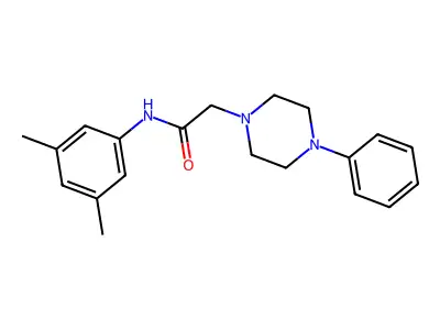 N-(3,5-dimethylphenyl)-2-(4-phenylpiperazin-1-yl)acetamide structure