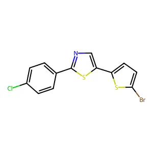 5-(5-Bromothiophen-2-yl)-2-(4-chlorophenyl)-1,3-thiazole structure