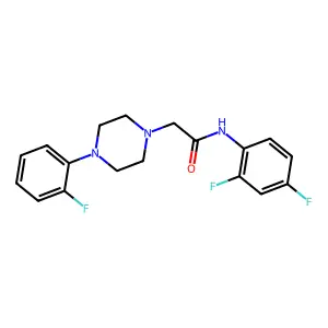N-(2,4-difluorophenyl)-2-[4-(2-fluorophenyl)piperazin-1-yl]acetamide structure