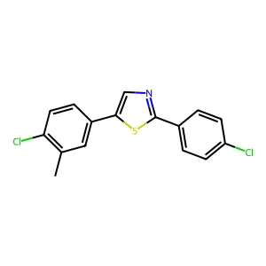 5-(4-Chloro-3-methylphenyl)-2-(4-chlorophenyl)-1,3-thiazole structure