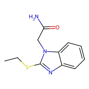 2-(2-Ethylsulfanylbenzimidazol-1-yl)acetamide structure