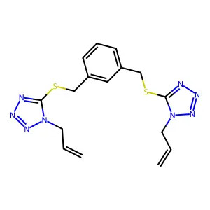 1H-Tetrazole, 5,5'-(1,3-phenylenebis(methylenethio))bis(1-(2-propenyl)- structure