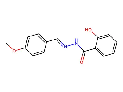 2-hydroxy-N-[(4-methoxyphenyl)methylideneamino]benzamide structure