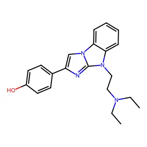 4-[4-[2-(Diethylamino)ethyl]imidazo[1,2-a]benzimidazol-2-yl]phenol structure