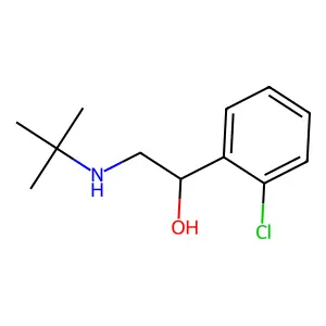 (1S)-2-(tert-butylamino)-1-(2-chlorophenyl)ethan-1-ol structure