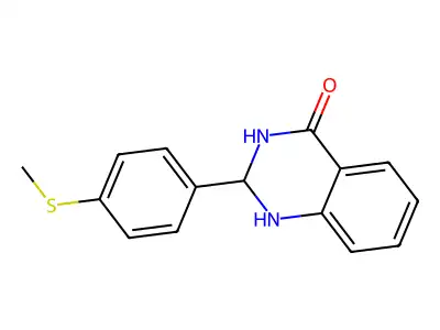 2-(4-methylsulfanylphenyl)-2,3-dihydro-1H-quinazolin-4-one structure