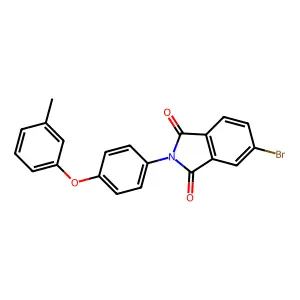 5-Bromo-2-[4-(3-methylphenoxy)phenyl]isoindole-1,3-dione structure