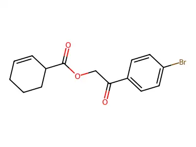 2-(4-Bromophenyl)-2-oxoethyl 2-cyclohexene-1-carboxylate structure