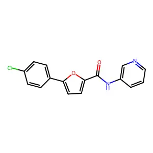 5-(4-chlorophenyl)-N-(pyridin-3-yl)furan-2-carboxamide structure