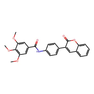 3,4,5-trimethoxy-N-[4-(2-oxochromen-3-yl)phenyl]benzamide structure
