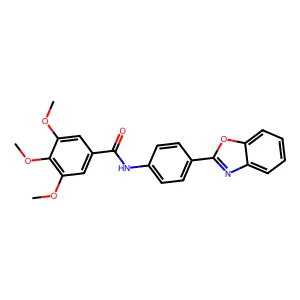 N-[4-(1,3-benzoxazol-2-yl)phenyl]-3,4,5-trimethoxybenzamide structure