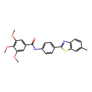 3,4,5-trimethoxy-N-[4-(6-methyl-1,3-benzothiazol-2-yl)phenyl]benzamide structure
