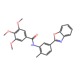 N-[5-(1,3-benzoxazol-2-yl)-2-methylphenyl]-3,4,5-trimethoxybenzamide structure