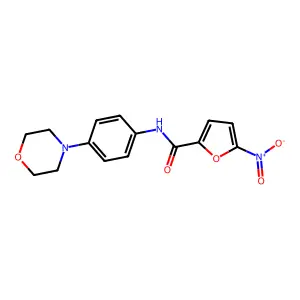 N-(4-morpholin-4-ylphenyl)-5-nitrofuran-2-carboxamide structure