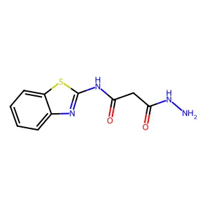 N-(benzo[d]thiazol-2-yl)-3-hydrazinyl-3-oxopropanamide structure