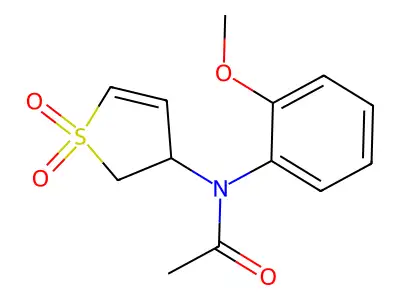 N-(1,1-dioxido-2,3-dihydrothiophen-3-yl)-N-(2-methoxyphenyl)acetamide structure