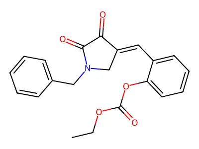 2-[[4,5-Dioxo-1-(phenylmethyl)-3-pyrrolidinylidene]methyl]phenyl ethyl carbonate structure