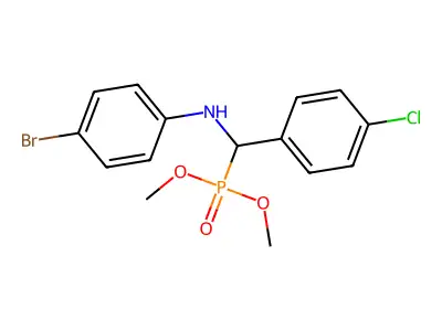 Phosphonic acid, [[(4-bromophenyl)amino](4-chlorophenyl)methyl]-, dimethyl ester structure