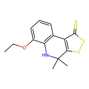 6-ethoxy-4,4-dimethyl-4,5-dihydro-1H-[1,2]dithiolo[3,4-c]quinoline-1-thione structure