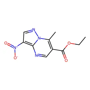 Ethyl 7-methyl-3-nitropyrazolo[1,5-a]pyrimidine-6-carboxylate structure
