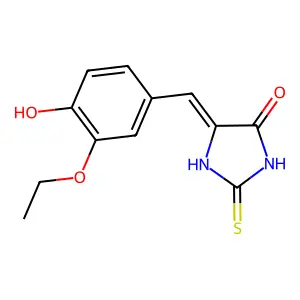 5-(3-Ethoxy-4-hydroxybenzylidene)-2-thioxoimidazolidin-4-one structure