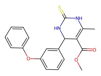 Methyl 6-methyl-2-(3-phenoxyphenyl)-4-thioxo-2H,3H,5H-3,5-diazinecarboxylate structure