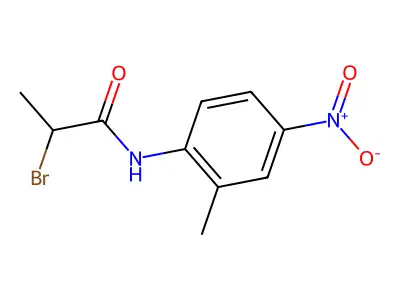 2-bromo-N-(2-methyl-4-nitrophenyl)propanamide structure
