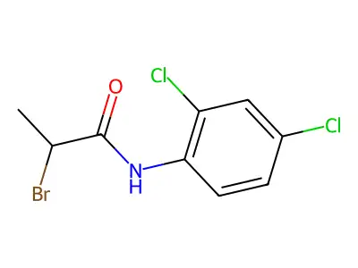 2-bromo-N-(2,4-dichlorophenyl)propanamide structure