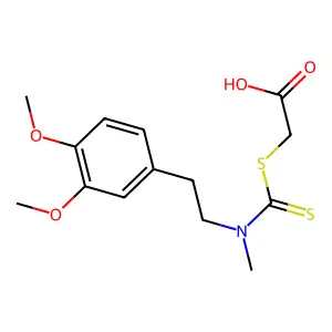 ({[2-(3,4-Dimethoxyphenyl)ethyl](methyl)carbamothioyl}sulfanyl)acetic acid structure