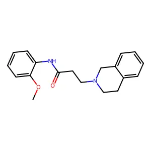 3-(3,4-dihydro-1H-isoquinolin-2-yl)-N-(2-methoxyphenyl)propanamide structure
