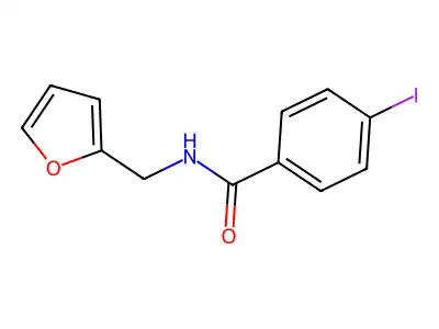 N-(furan-2-ylmethyl)-4-iodobenzamide structure