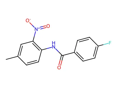 4-fluoro-N-(4-methyl-2-nitrophenyl)benzamide structure
