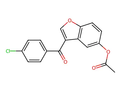 3-(4-Chlorobenzoyl)benzofuran-5-yl acetate structure