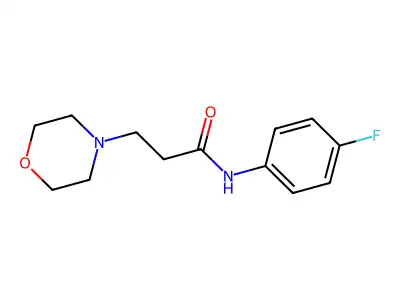 N-(4-fluorophenyl)-3-morpholin-4-ylpropanamide structure