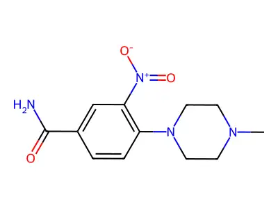 4-(4-Methyl-1-piperazinyl)-3-nitrobenzamide structure