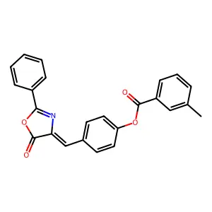 4-[(5-oxo-2-phenyl-1,3-oxazol-4(5H)-ylidene)methyl]phenyl 3-methylbenzoate structure