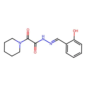 I+/--Oxo-1-piperidineacetic acid 2-[(2-hydroxyphenyl)methylene]hydrazide structure