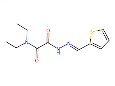 N',N'-diethyl-N-[(E)-thiophen-2-ylmethylideneamino]oxamide structure