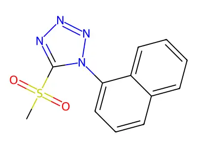 5-methanesulfonyl-1-(naphthalen-1-yl)-1H-1,2,3,4-tetrazole structure