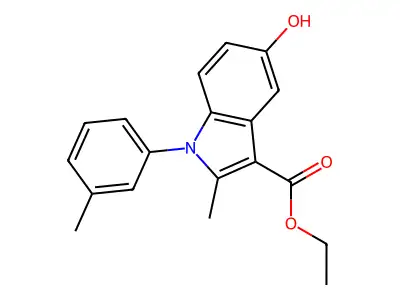 Ethyl 5-hydroxy-2-methyl-1-(3-methylphenyl)indole-3-carboxylate structure