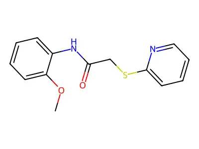N-(2-methoxyphenyl)-2-pyridin-2-ylsulfanylacetamide structure