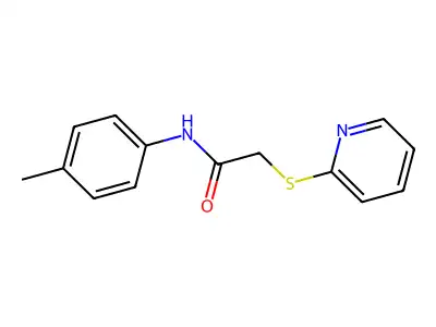N-(4-methylphenyl)-2-(2-pyridinylsulfanyl)acetamide structure