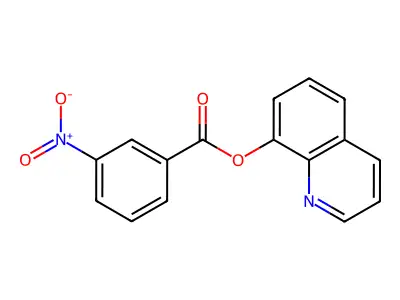 Quinolin-8-yl 3-nitrobenzoate structure