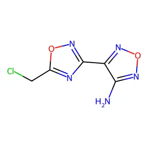 4-[5-(Chloromethyl)-1,2,4-oxadiazol-3-yl]-1,2,5-oxadiazol-3-amine structure