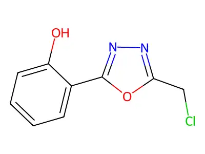 2-[5-(Chloromethyl)-1,3,4-oxadiazol-2-yl]phenol structure
